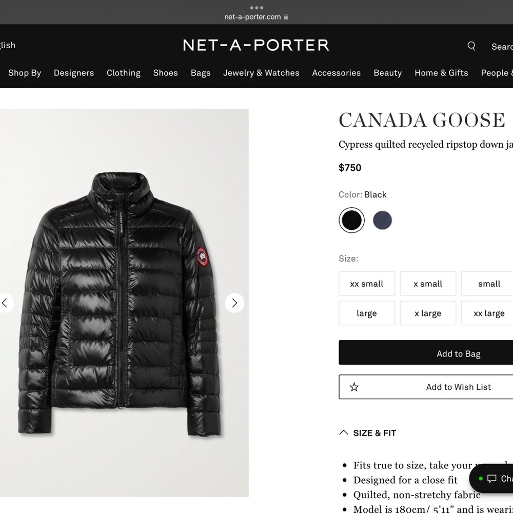 Cypress quilted recycled rip stop down jacket $750
